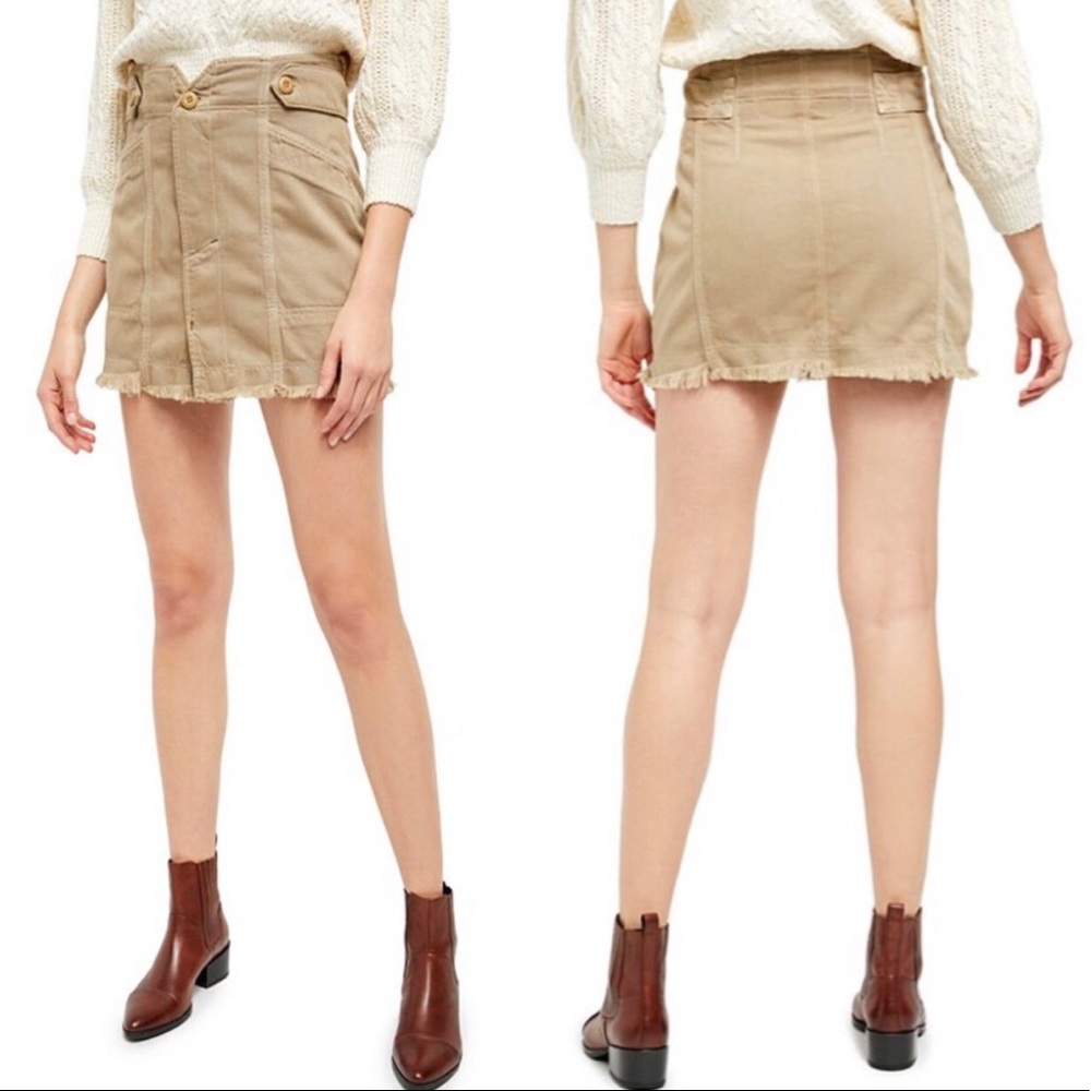 NWT Free People Alpha Utility Mini Skirt